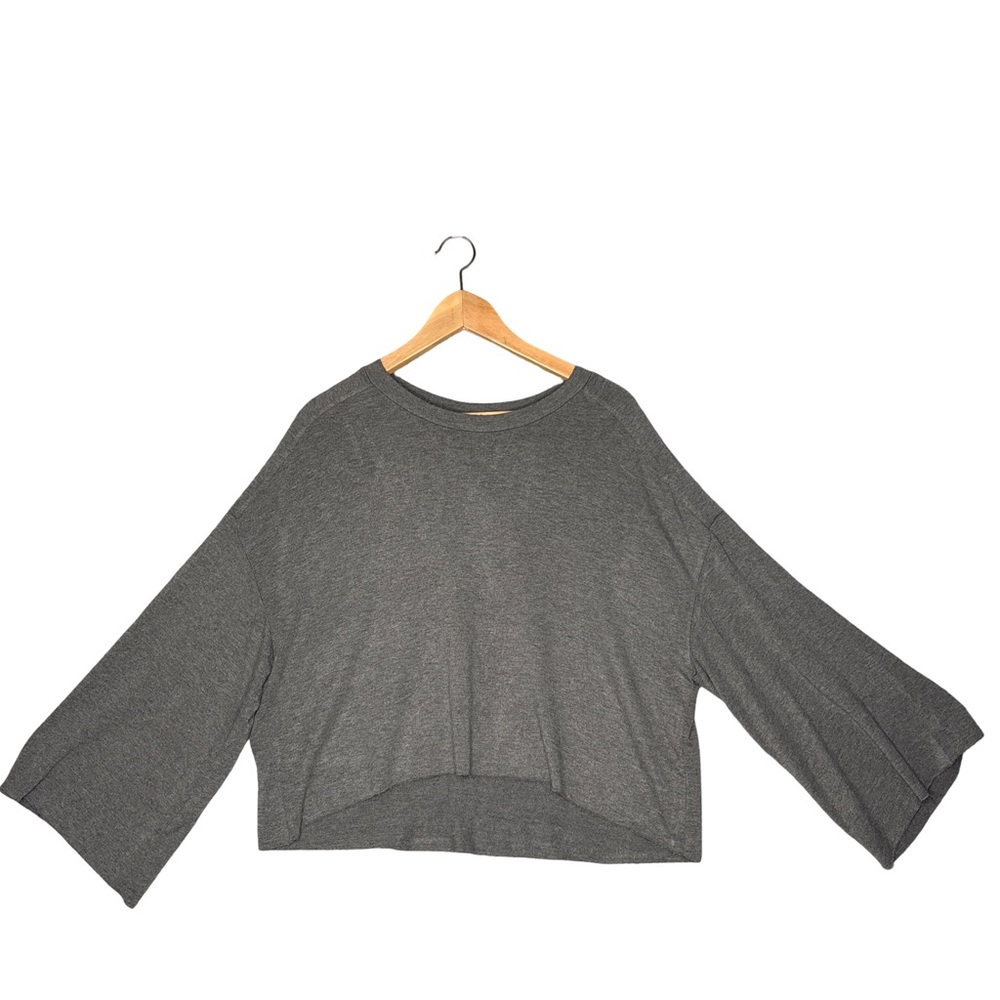 Sen Oversized Dark Gray Modal Blend Top